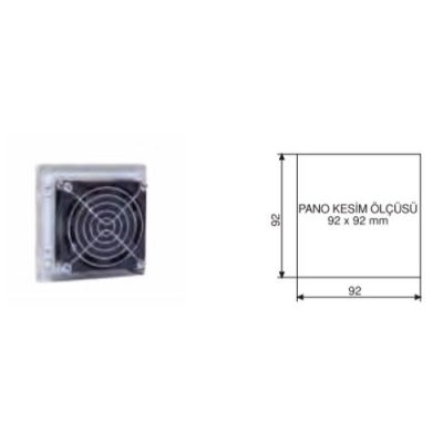 80*80*38 230V-50/60Hz 60x160 34m3/h Fanlı Menfez