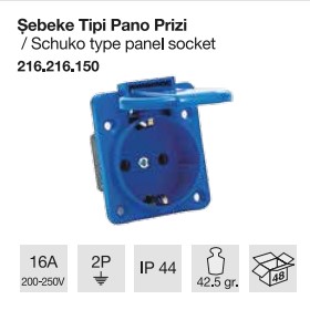 MONOFAZE SCHUKO TİP PANO PRİZ