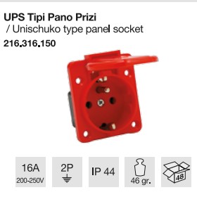 MONOFAZE SCHUKO TİP UPS PANO PRİZ
