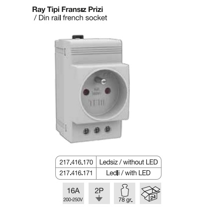RAY TİPİ FRANSIZ PRİZİ
