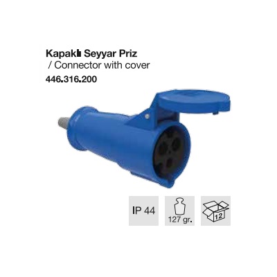 MONOFAZE CEE NORM SEYYAR PRİZ-16A