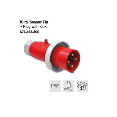 TRİFAZE CEE NORM KİLİTLİ FİŞ-63A