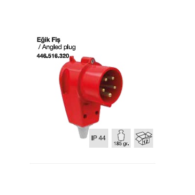 TRİFAZE CEE NORM EĞİK FİŞ-16A