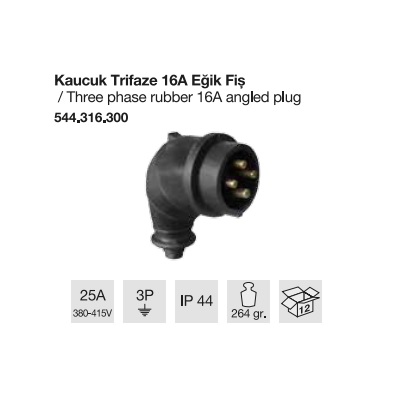 TRİFAZE KAUÇUK EĞİK FİŞ