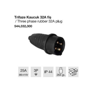 TRİFAZE KAUÇUK FİŞ