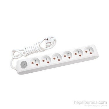 Multi-let Altılı Priz Anahtarlı Topraklı Kablolu Ç.K. - 5 Metre