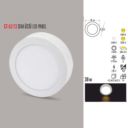 30W SIVA ÜSTÜ LED PANEL