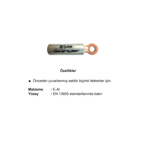 70mm M12 DIN NORMU BİMETAL BAKIR-ALM KABLO PABUCU