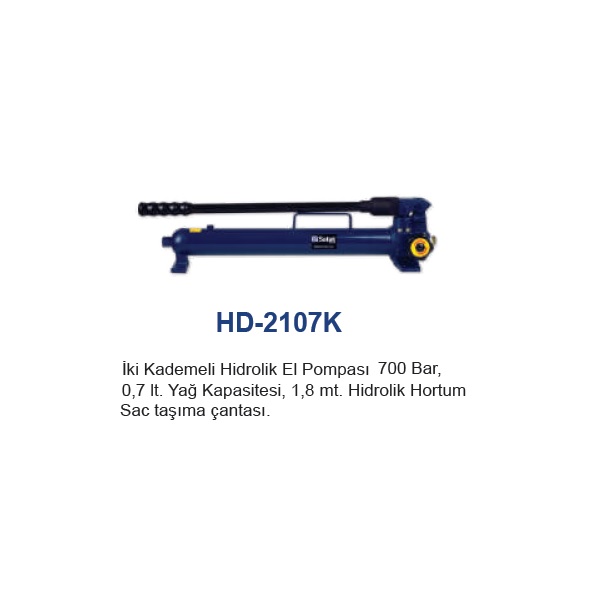 HD-2107K İKİ KADEMELİ HİDROLİK EL POMPASI