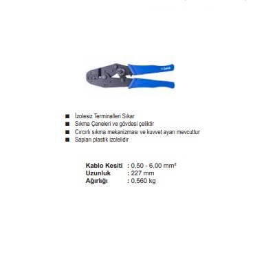 YYT-11 0,50-6,00 mm2 TERMİNAL SIKMA PENSESİ