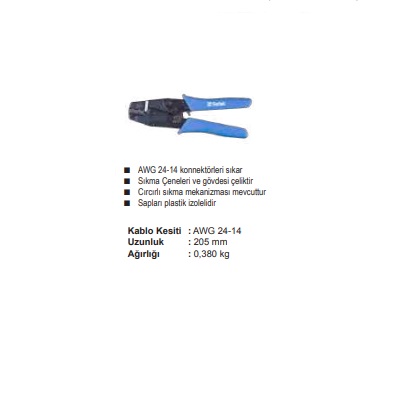 HD-11010 AWG 24-14 KONNEKTÖR SIKMA PENSESİ