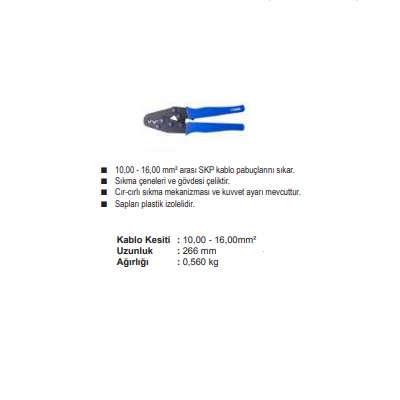 YYT-9 10,00-16,00 mm2 SKP SIKMA PENSESİ