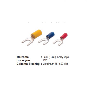 ÇK-4006 4.00-6,00 İZOLELİ KABLO UCU (PVC)