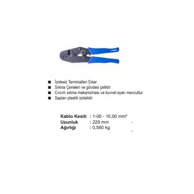 YYT-12 1,00x10,00 mm2 TERMİNAL SIKMA PENSESİ