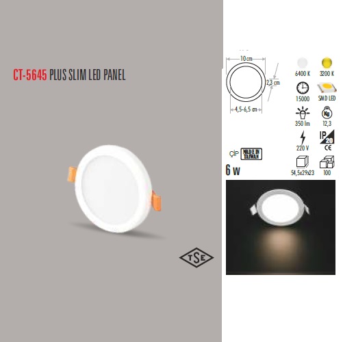6W PLUS SLIM LED PANEL