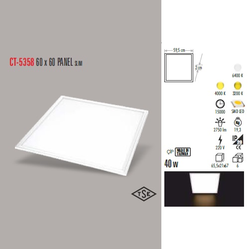 40W 60 x 60 PANEL SLİM