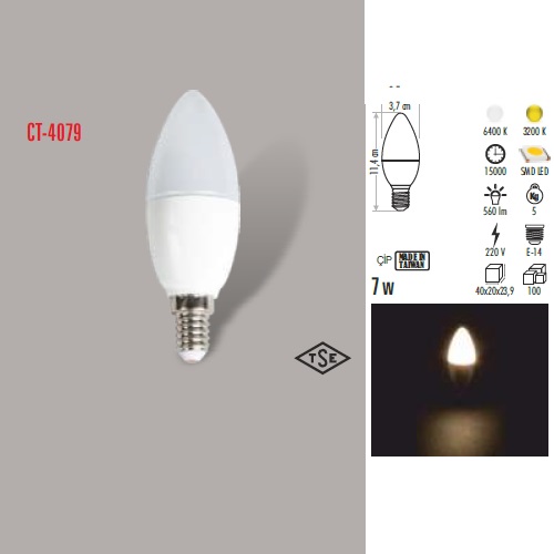 7W LED BUJİ AMPUL