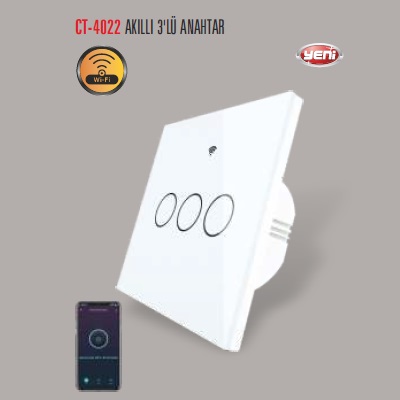 AKILLI 3'LÜ ANAHTAR BEYAZ