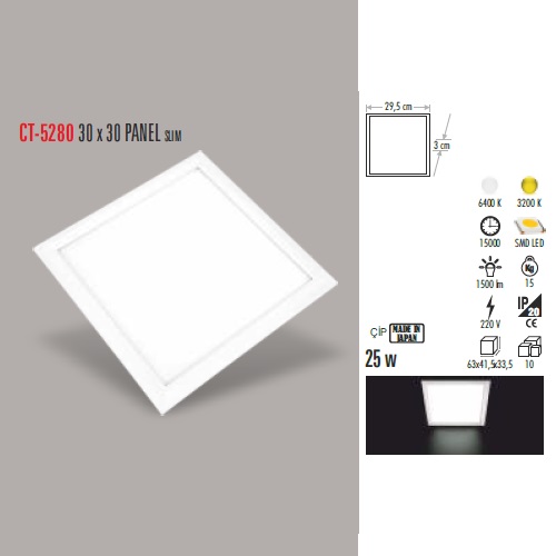25W 30 x 30 PANEL SLİM