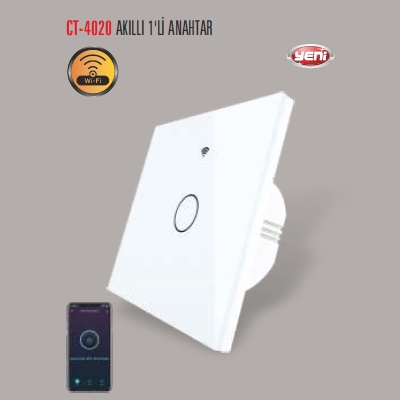 AKILLI 1'Lİ ANAHTAR BEYAZ