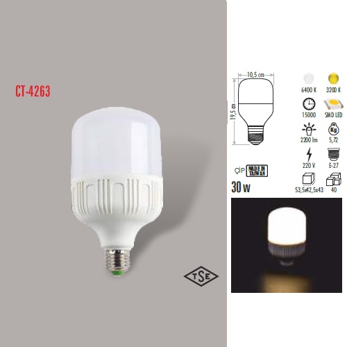 30W TORCH LED AMPUL