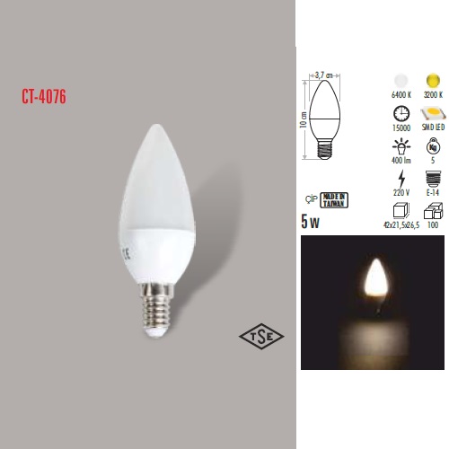 5W LED BUJİ AMPUL