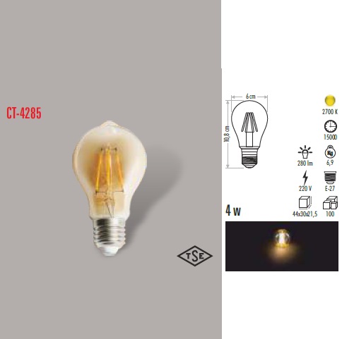 4W RUSTİK FILAMENT AMPUL