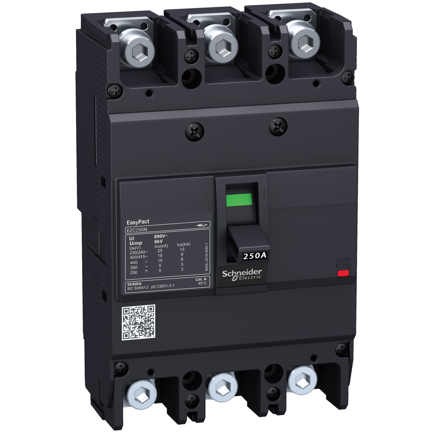 3P 36 kA 220/240 V125 A MCCB PTCCB