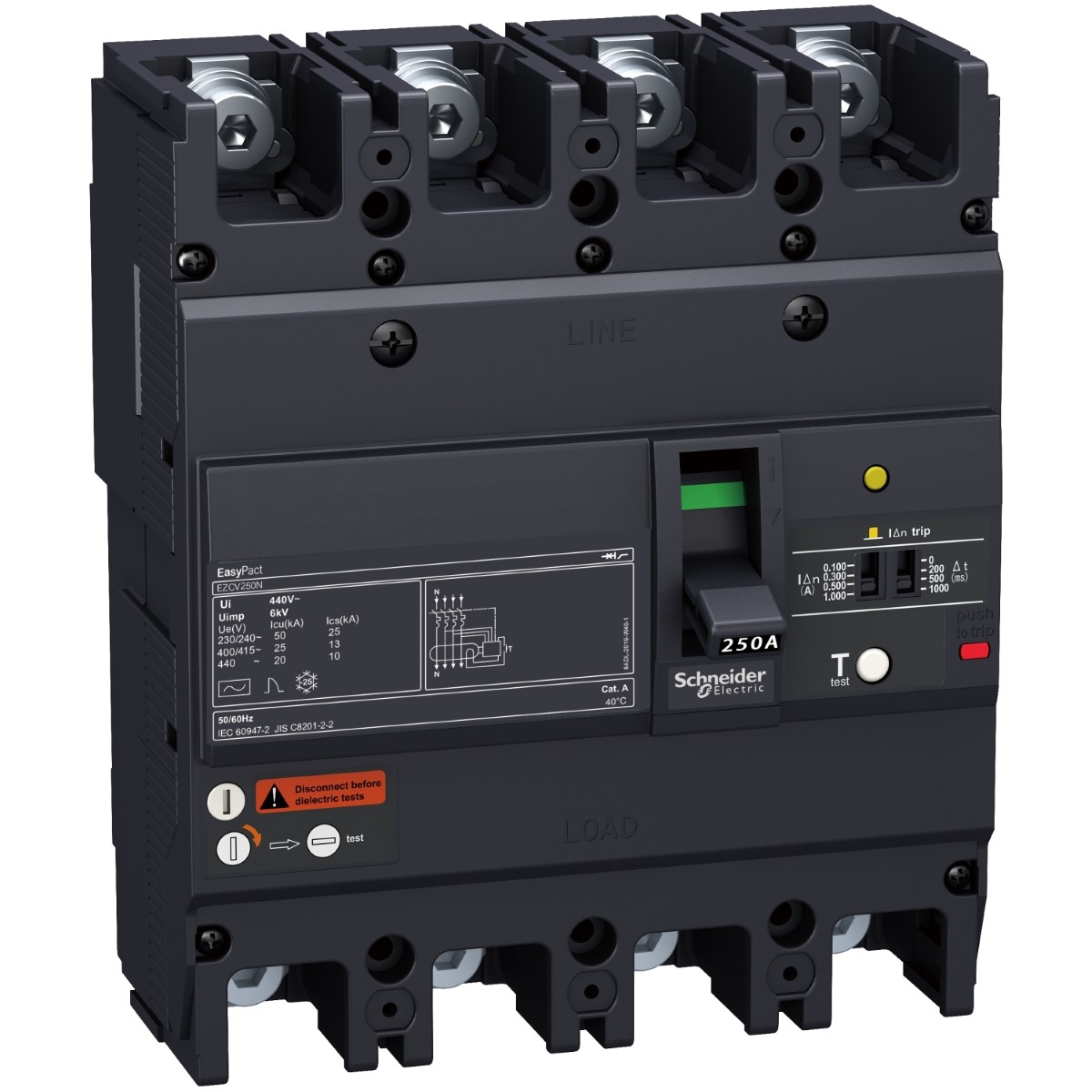 4P 36kA 220/240 V160A MCCB PTCCB