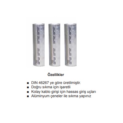 35mm2 DIN NORMU ALÜMİNYUM EK MUF
