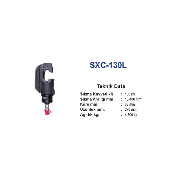 SXC-130L 16-400 mm2 HİDROLİK PABUÇ SIKMA BAŞLIĞI