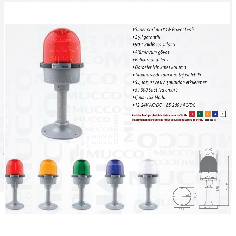 ÇAKAR DÖKÜM TEPE LAMBASI 85-260V AC/DC
