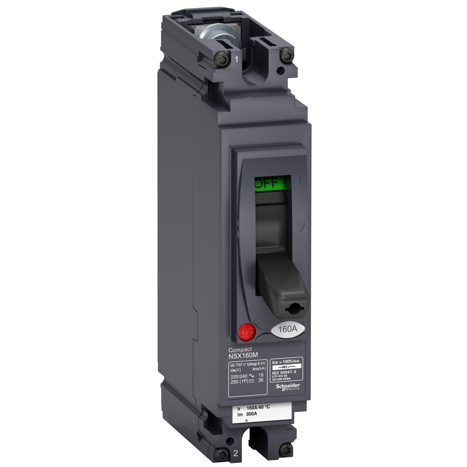 DC Devre Kesici NSX160M 160A 1P 36KA AC/DC PTCCB