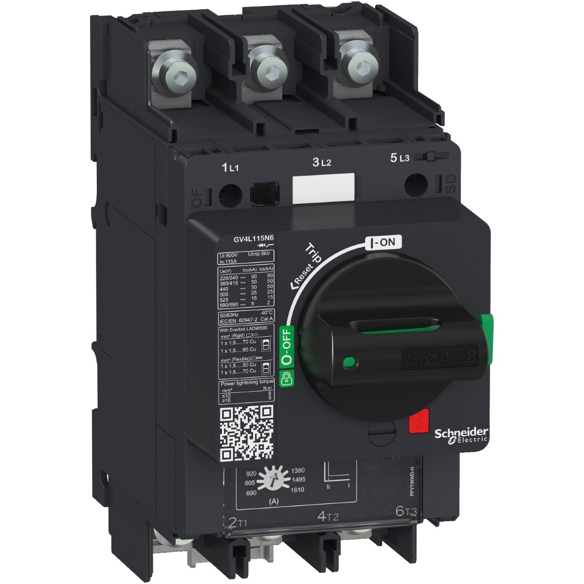 Motor Breaker GV4L Mag 25A 50kA lug PTCTR