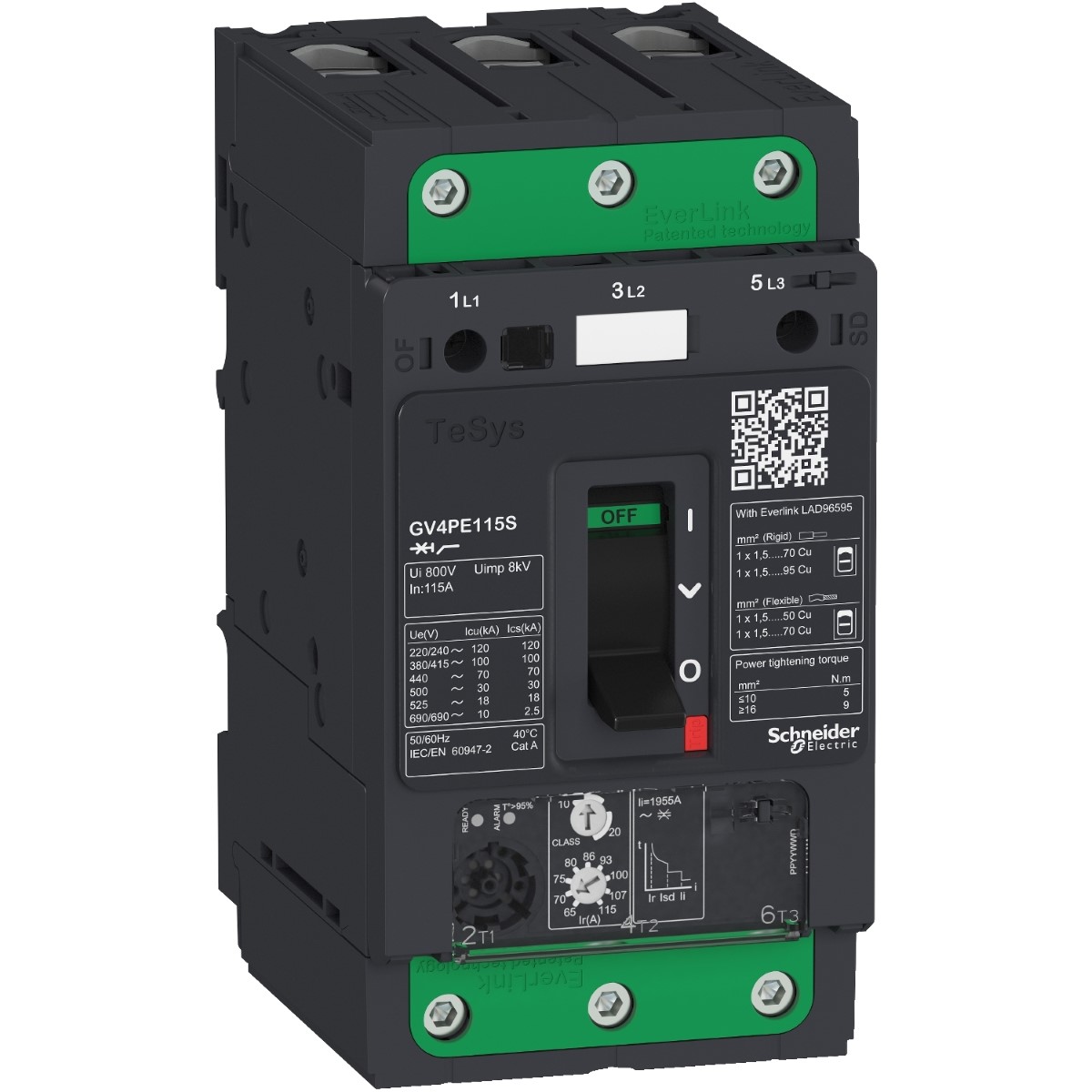 MotBreak GV4PE Therm/Mag 115A 50kA Elink PTCTR