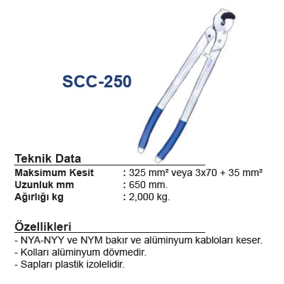 ŞCC-250 250 mm2 KABLO KESME MAKASI