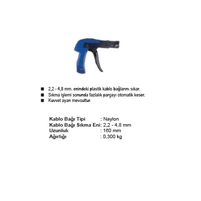 TG-008 2,2-4,8 mm KABLO BAĞI SIKMA PENSESİ