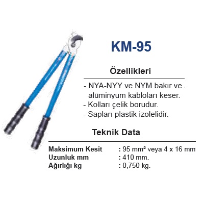 KM-95 1x95 mm2 KABLO KESME MAKASI