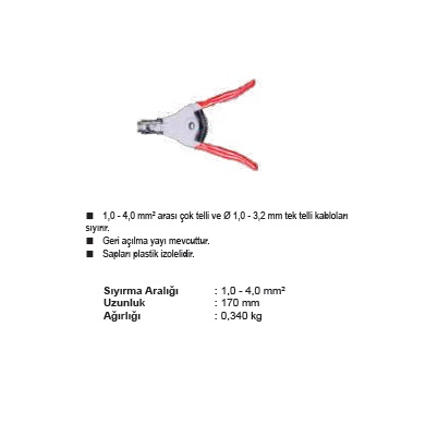 LY-700B 1,0-4,0 mm2 KABLO SIYIRMA PENSESİ (WIRE S)