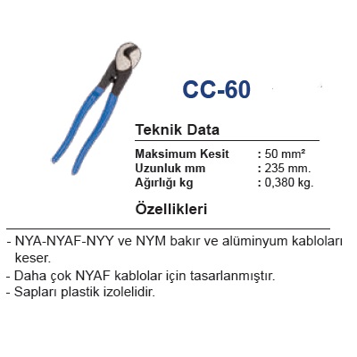 CC-60/YYR 513 50 mm2 KABLO KESME MAKASI