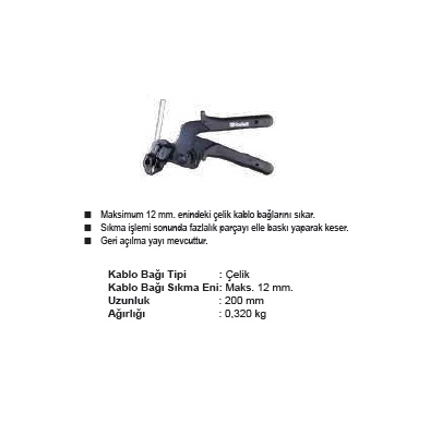 TG-011 ÇELİK KABLO BAĞI KESME MAKASI