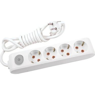 Multi-let Dörtlü Priz Anahtarlı Topraklı Kablolu Ç.K. - 2 Metre