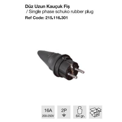 MONOFAZE KAUÇUK FİŞ