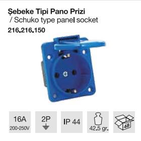 MONOFAZE SCHUKO TİP PANO PRİZ