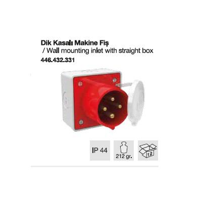 TRİFAZE CEE NORM MAKİNE FİŞİ DÜZ KASALI-32A