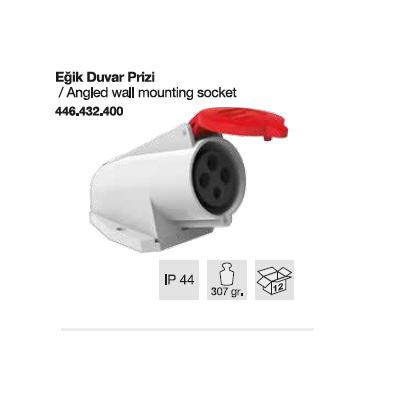 TRİFAZE CEE NORM DUVAR PRİZİ EĞİK-32A