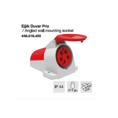 TRİFAZE CEE NORM DUVAR PRİZİ EĞİK-16A