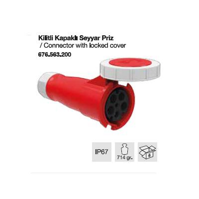 TRİFAZE CEE NORM KİLİTLİ SEYYAR PRİZ-63A