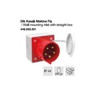 TRİFAZE CEE NORM MAKİNE FİŞİ DÜZ KASALI-32A