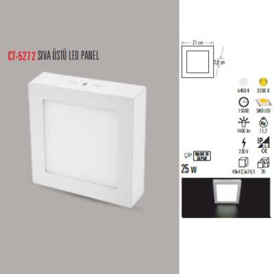 25W SIVA ÜSTÜ LED PANEL KARE